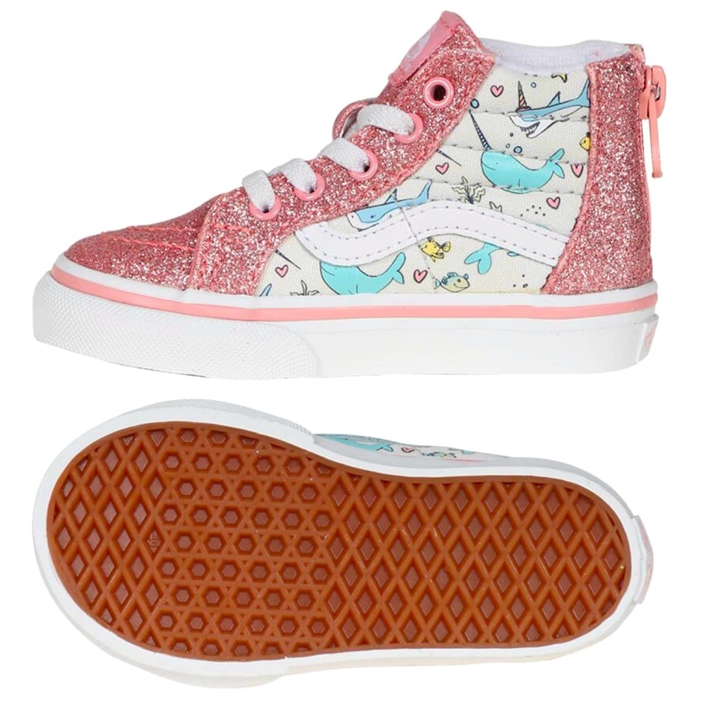 VANS Kids Shark Party Sk8-Hi Zip